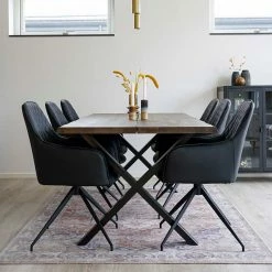 X-Fuß Tisch & Tischsessel - Tobarida (siebenteilig)